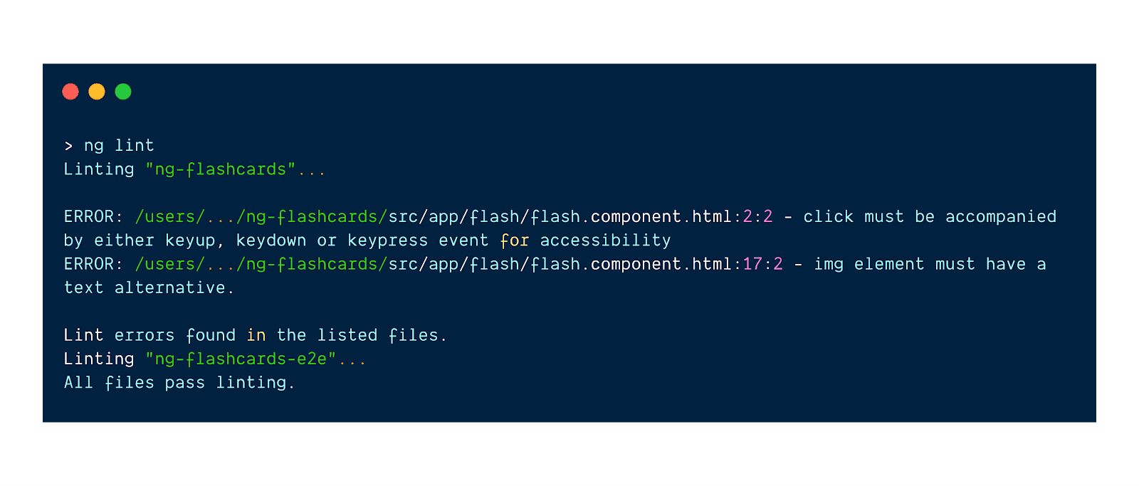 การ Lint ด้วย Angular CLI