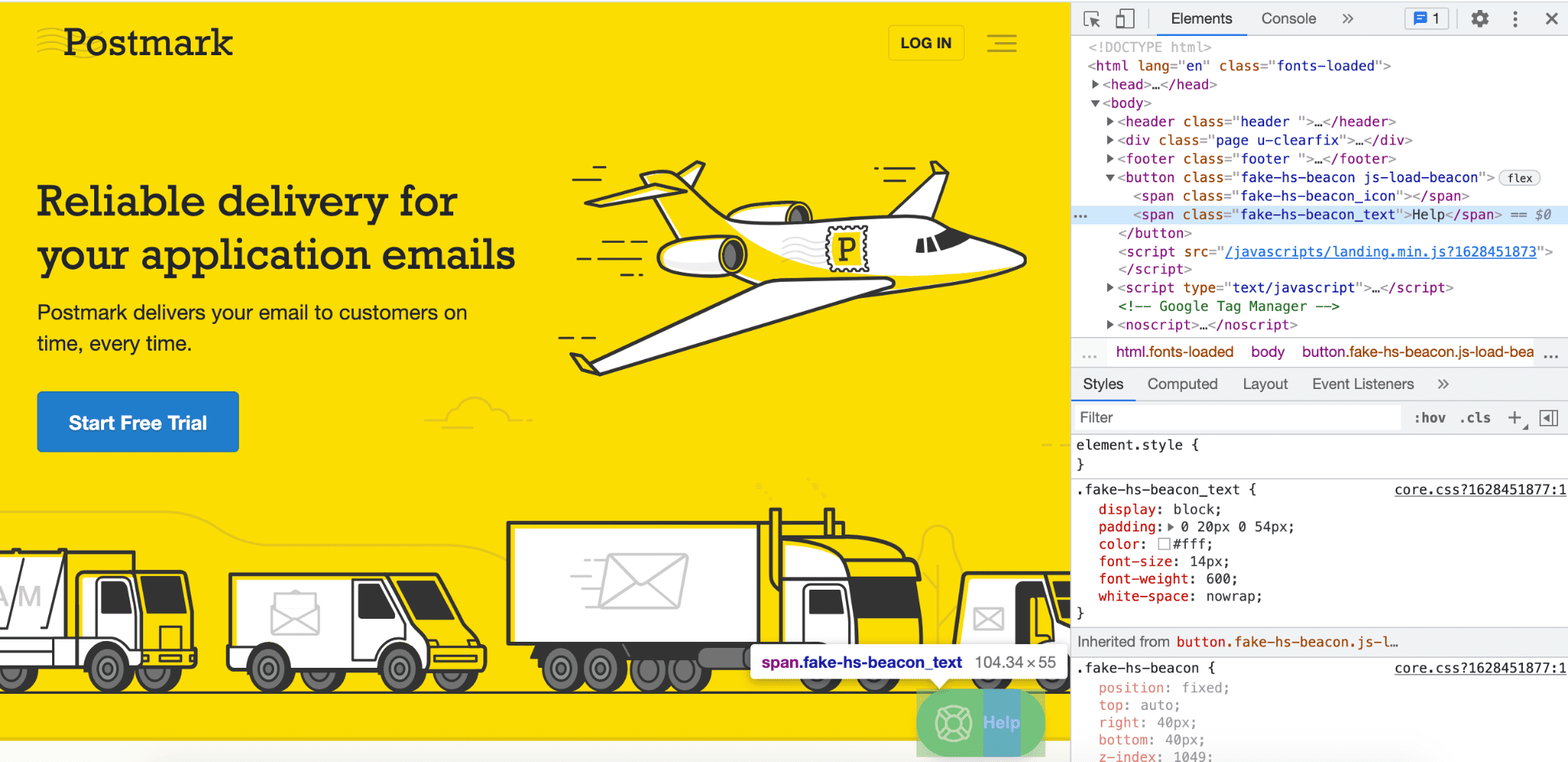 تطبيق Postmark Chat المصغّر