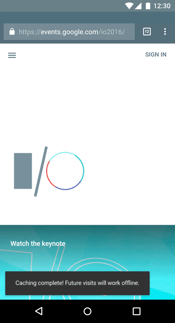 Die I/O-App ist offline.