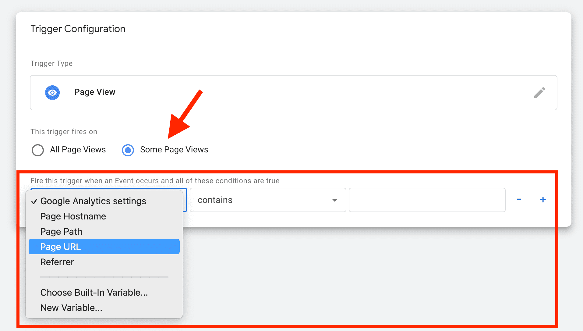 ایجاد شرایط در Google Tag Manager