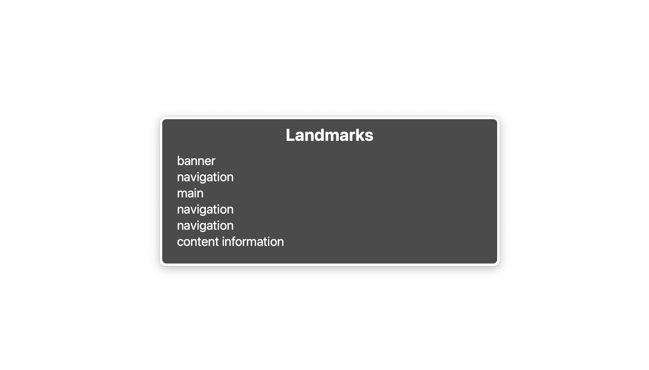 Gambar yang menampilkan tiga penanda yang semuanya bertuliskan 'navigasi'.